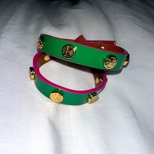 Green Tory Burch wrap bracelet